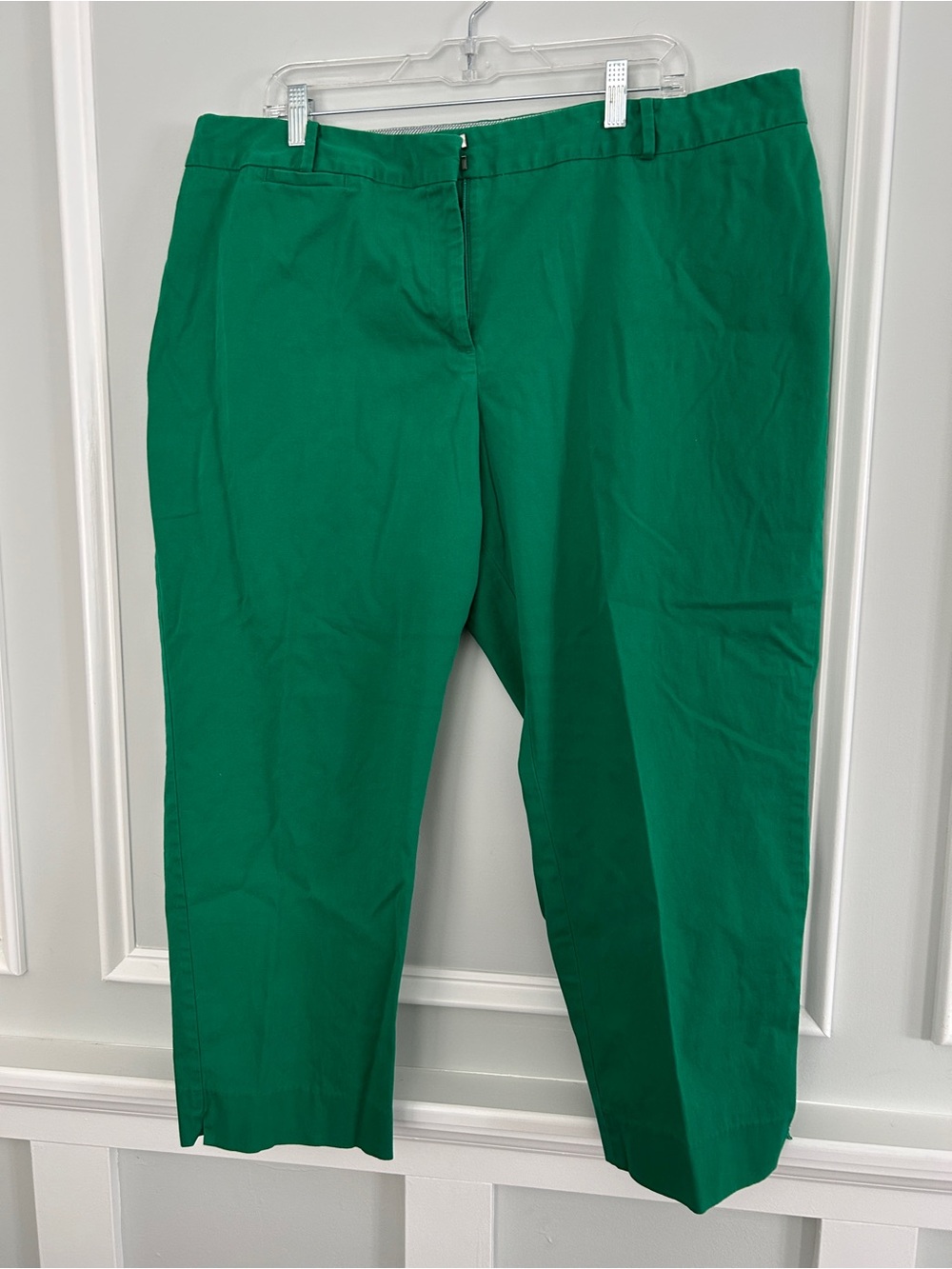 Talbots Emerald Green Cropped Straight-Leg Pants